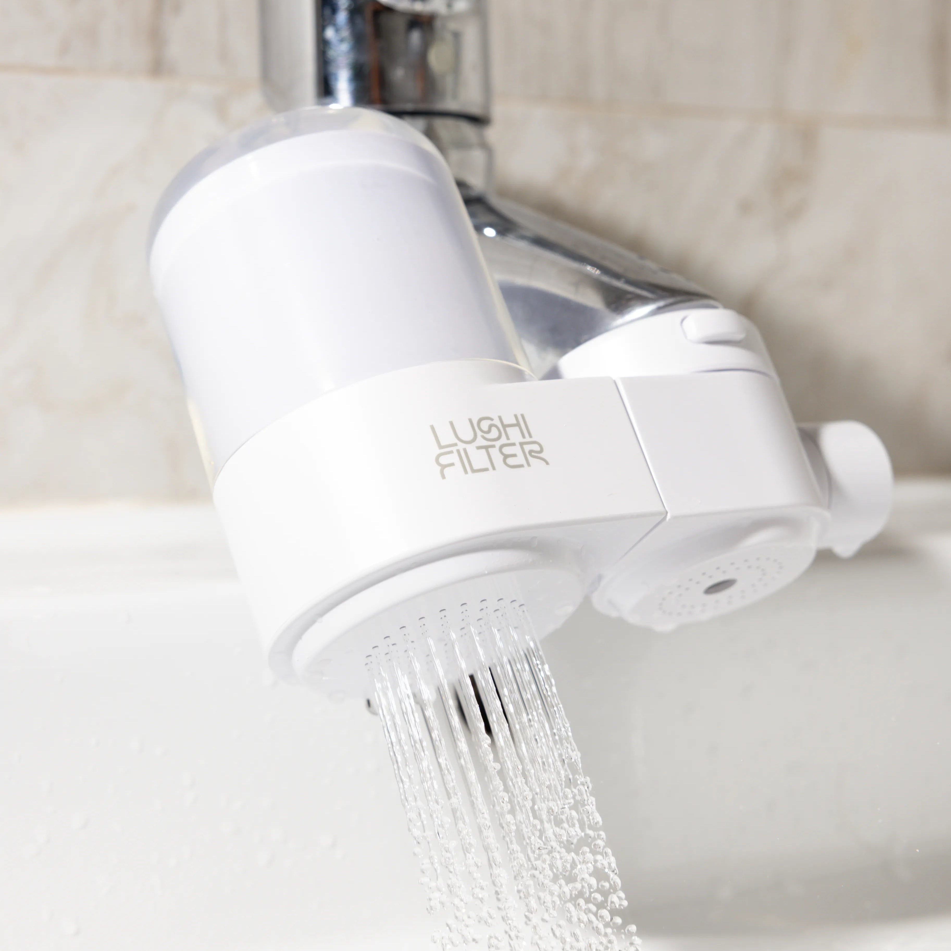 White Lushi Filter Tap Water Filter